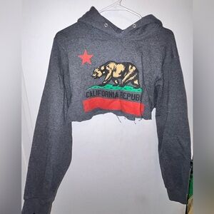 California Republic Cropped Hoodie